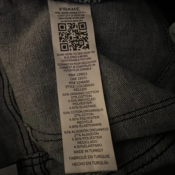 Frame Le Women’s Crop Mini Boot Black Denim Jeans Women Size 1 - Picture 11 of 12